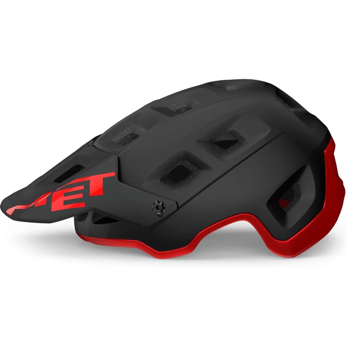 MET Terranova Fietshelm - Maat S - Black Red Matt Glossy
