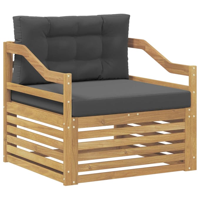vidaXL - Buitensofa - Wit - en - antracietkleurig