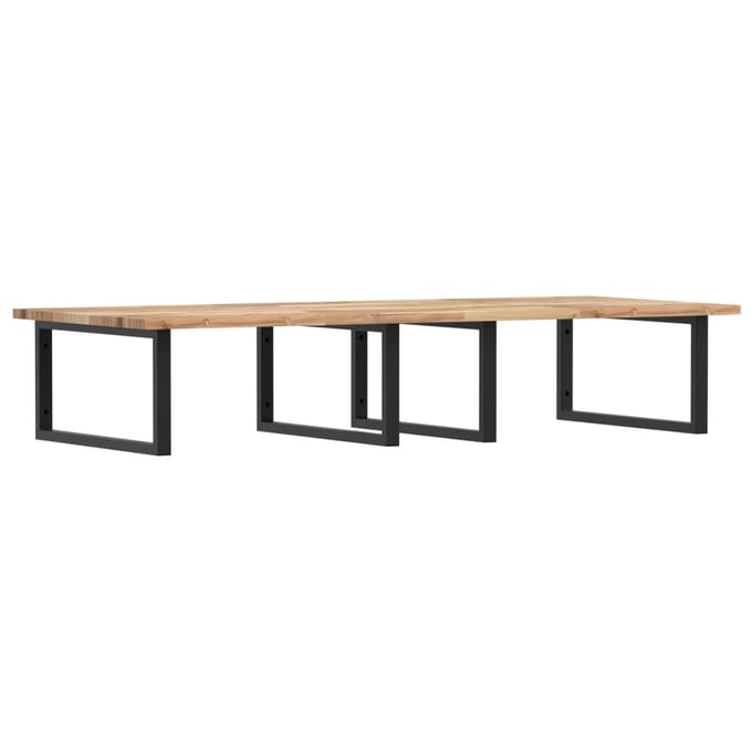 vidaXL - Badkamer - wandschap - staal - en - massief - acaciahout