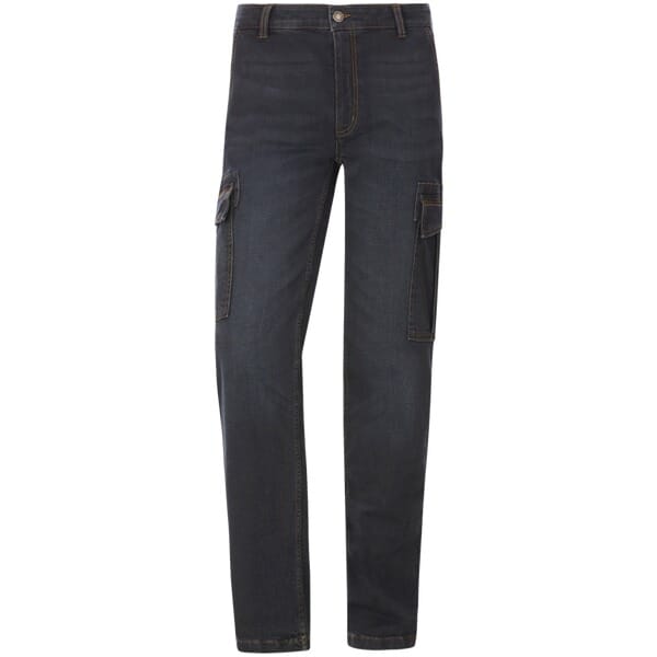 Jan Vanderstorm herren Cargojeans - 41 - donkerblauw - Plus Size