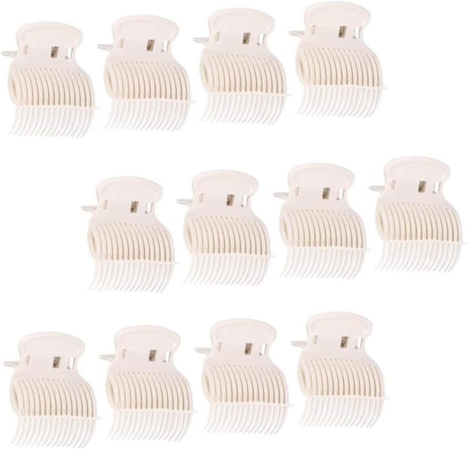 Haarspelden voor Krulspelden | 12 Stuks Witte Clips voor Warme & Koude Rollers