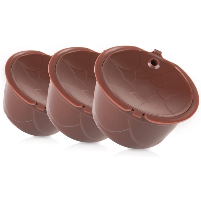 3PCS Herbruikbare Koffiepads Navulbare Koffie Capsules Compatibel met Dolce Gusto Navulbare Koffie bruin