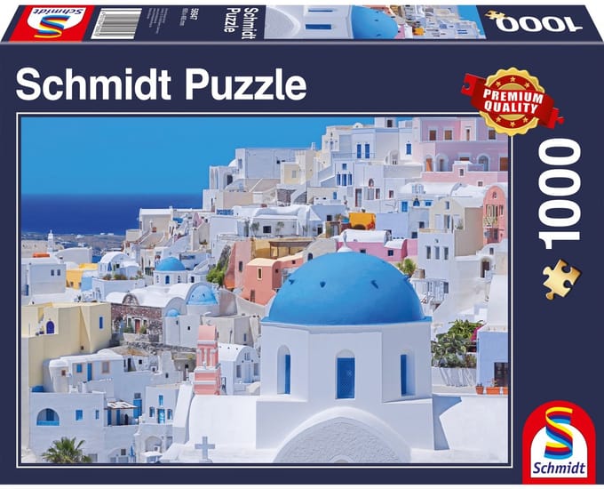 Schmidt Puzzle Legpuzzel Santorini & Cyclades 37,3 X 27,2 Cm 1000 Stukjes