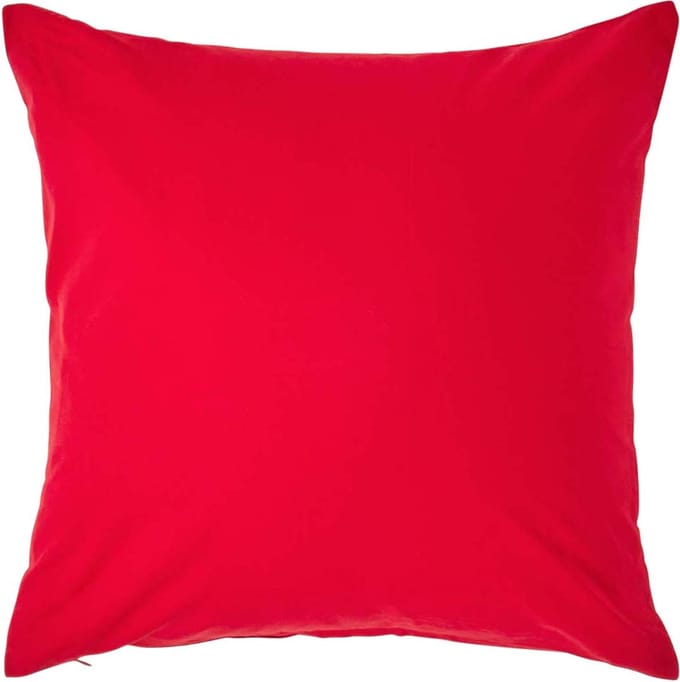 Homescapes Kussensloop 40x40 cm – Rood – 100% Egyptisch Perkal Katoen – 200 TC