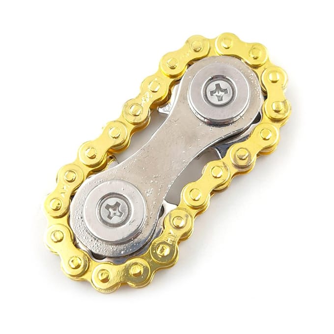 Metal Gear Fietsketting Ontspannings Vingertop Ketting Tandwiel Ketting Ontspannings Speelgoed zwart