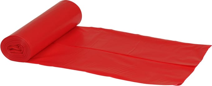 Abena - Afvalzakken 55x103x0.032 - LDPE - rood - Afvalzak