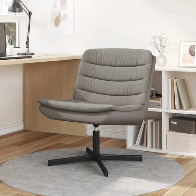 vidaXL - Draaistoel - Taupe - 63 - x - 75 - x - 76 - cm - Stof