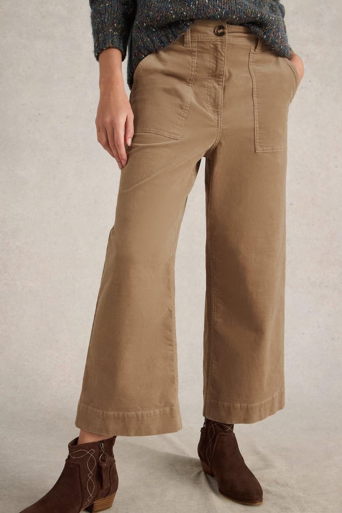 White Stuff Romy Cord Cullotte Light Natural Taglia: 6 REGULAR | Pantaloni Outlet | Donna