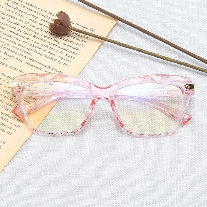 Luxe Kattenoog Bril Mode Dames Optische Bril Decoratieve Rustlenzen voor Vrouwen Stijlvolle Damesbril