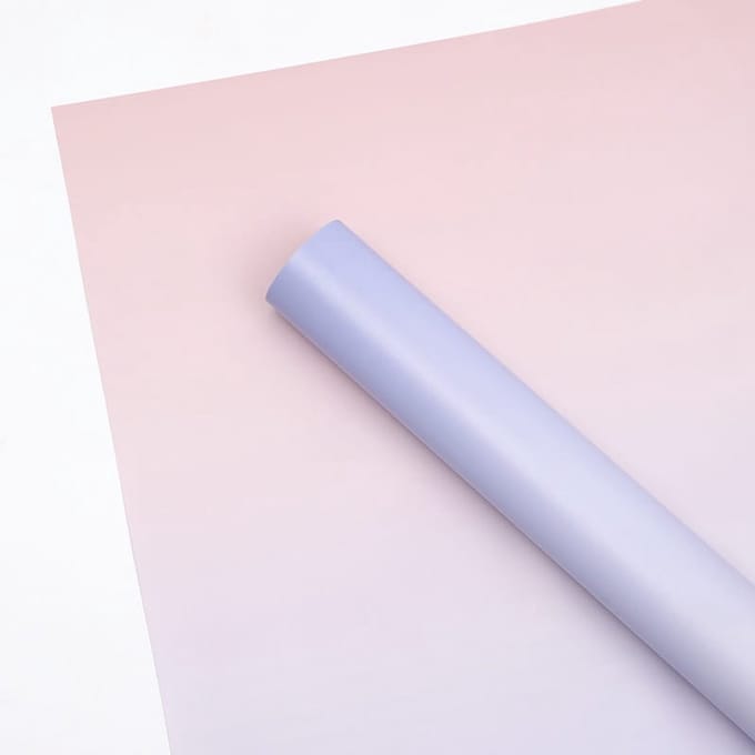 Mech-Mech - Florale folie - Gradient Lila + Roze - Vellen 50x58 cm