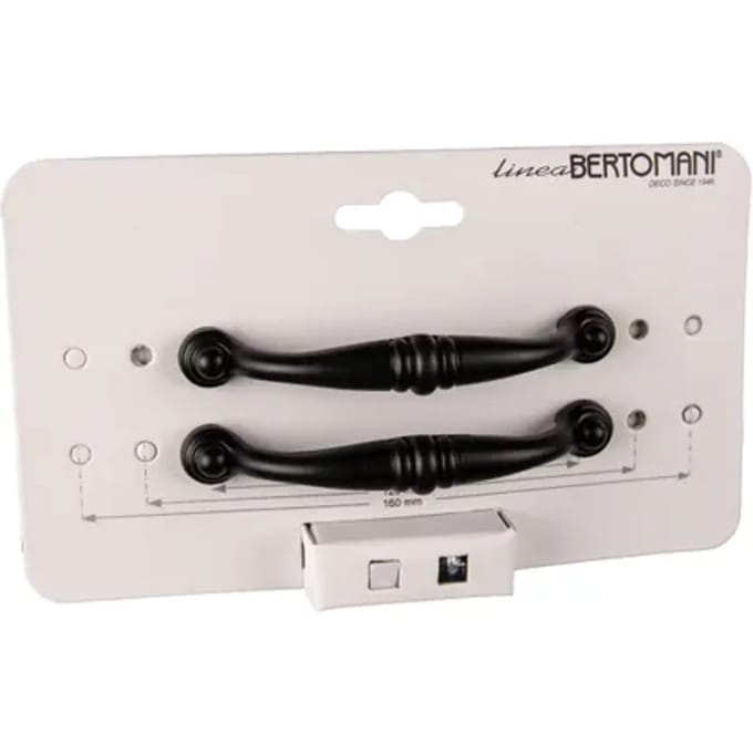 Bertomani Meubelgreep 2022 - Aluminium Zwart Mat - 96mm - 2 Stuks