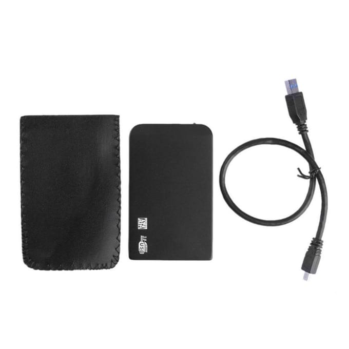 2.5in USB3.0 SATA SSD HDD Harde Schijf Behuizing 5Gbps 3TB USB3.0 SATA Draagbare Harde Schijf Behuizing (Zilver) zwart