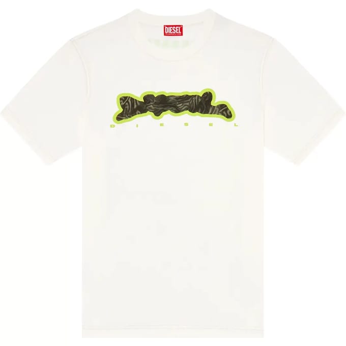 Diesel Just N16 T-shirt Met Korte Mouwen Wit M Man