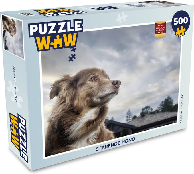 Puzzel Starende hond - Legpuzzel - Puzzel 500 stukjes
