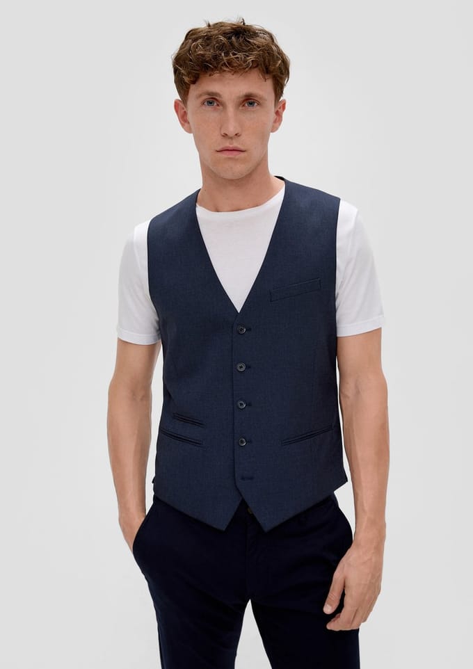 s.Oliver - male - Gilet van stretchviscose