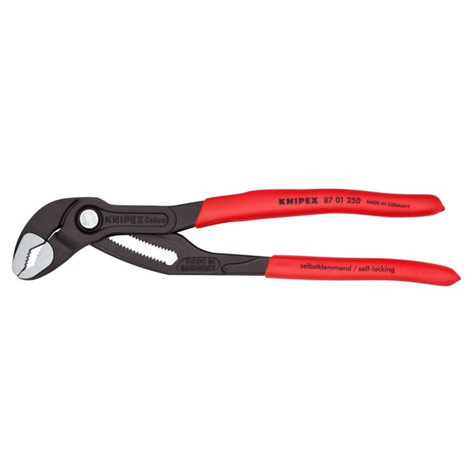 KNIPEX Cobra waterpomptang, L 250 mm, klembreedte 46 mm, gepolijst, kunststof handgreep, chroom vanadium elektrostaal