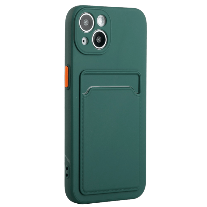 CaseBody Apple iPhone 15 Telefoonhoesje met Kaarthouder Groen