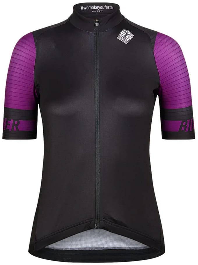 Bioracer Icon Classic Dames Wielershirt Black Deep Purple Maat XL