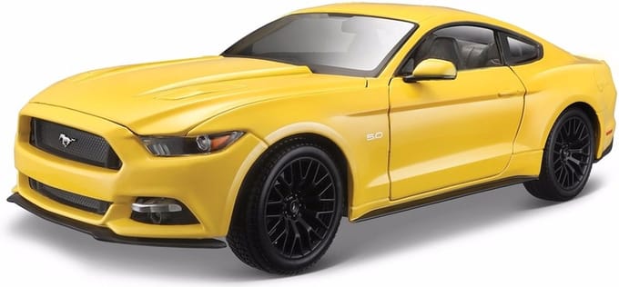 Maisto Modelauto - Ford Mustang 2015 - geel - schaal 1:18 - speelgoedauto