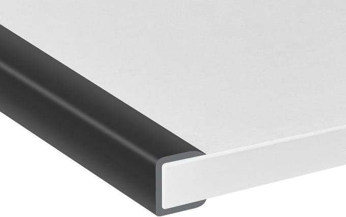 Rubberen Randbescherming - U-profiel randafwerking - Rand afwerken - Zelfklevend EPDM rubber - 3 meter lengte - Zwart