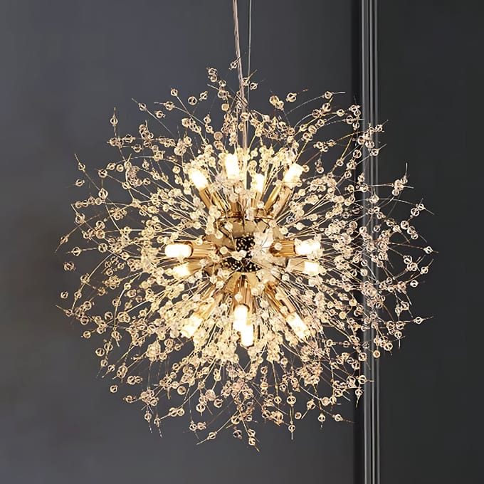 CL CHLIN® Paardenbloem Rond LED Hanglamp – 58×12 cm – 3 Kleurtemperaturen – Modern Design – Goud / silver – plafondlamp