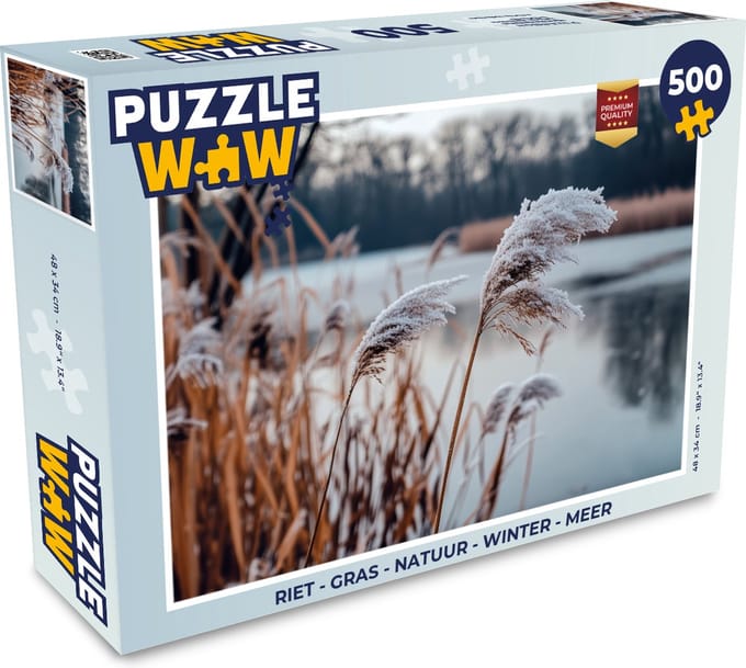 Puzzel Riet - Gras - Natuur - Winter - Meer - Legpuzzel - Puzzel 500 stukjes