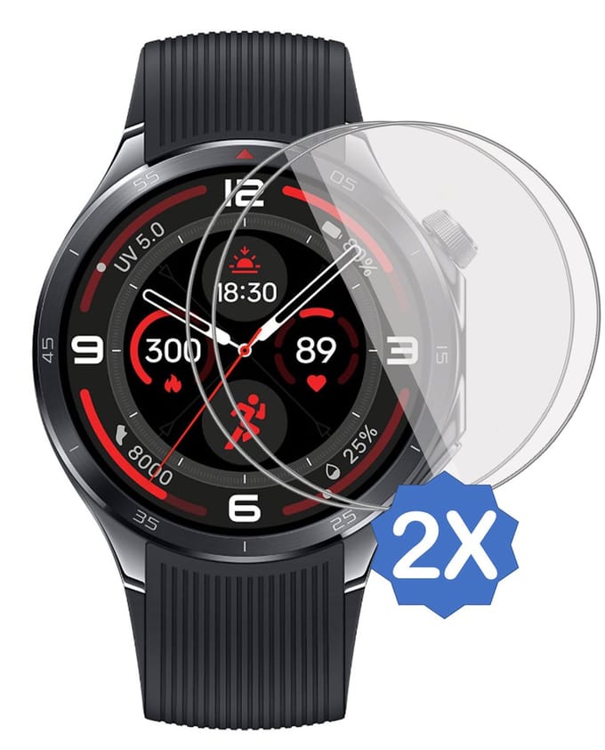 2x Screenprotector geschikt voor OnePlus Watch 3 Folie - Screen Protector