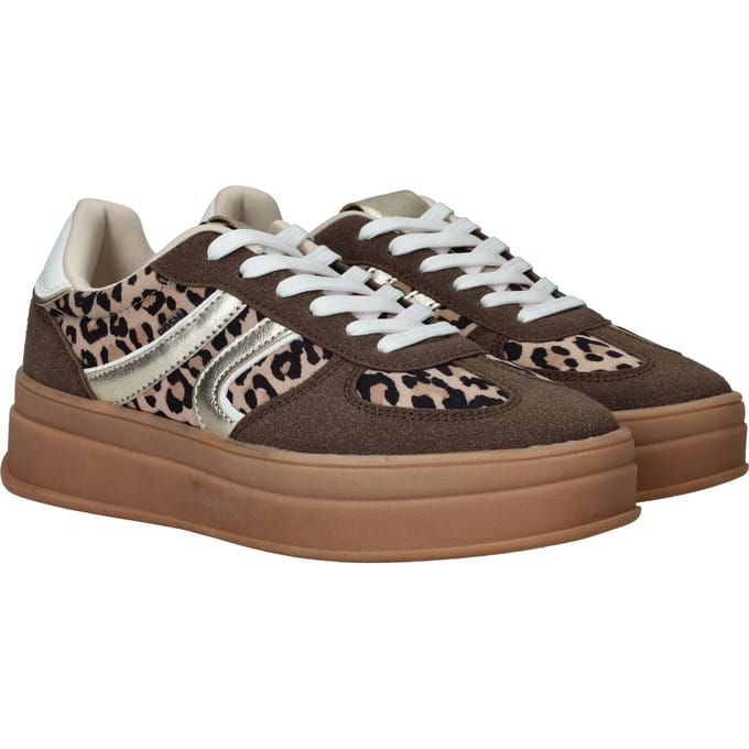 POSH by Poelman Sneakers - Dames - Bruin - Maat:41