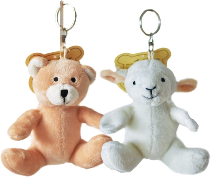 Cute since 1999 - Sleutelhanger Bundel 2 stuks - Beer & Lammetje - 10cm