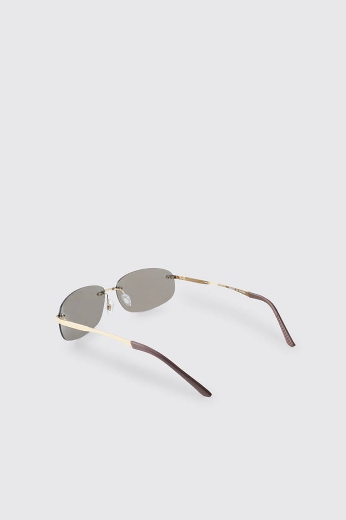 Ovale Getinte Zonnebril | Gold