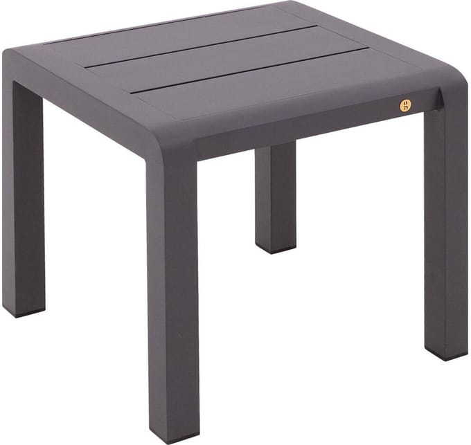 Goossens Tuintafels Yngvar - Aluminium - grijs - 50 x 45 x 50 cm