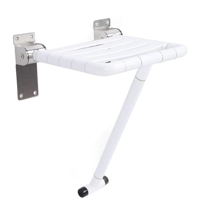 Opvouwbaar Douchezitje Waterdicht Multifunctioneel Wandgemonteerde Douchebank voor Badkamer white