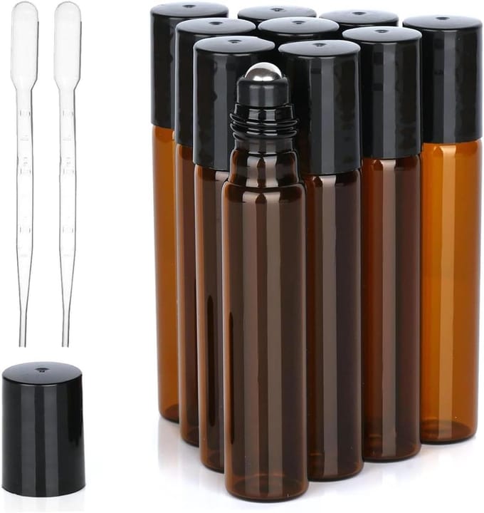 Allecto Plus - Glazen flessen voor etherische olie - 10 stuks - 10 ml