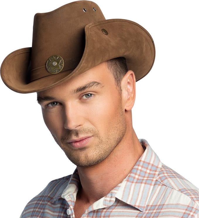 Boland - Hoed cowboy Nevada Bruin - 58 - Volwassenen - Mannen - Cowboy - Indiaan