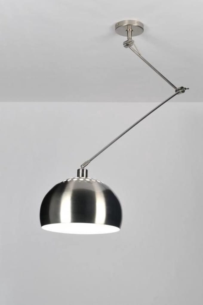 Lumidora Hanglamp 30333 - BRISBANE - E27 - Staalgrijs - Metaal - ⌀ 35 cm