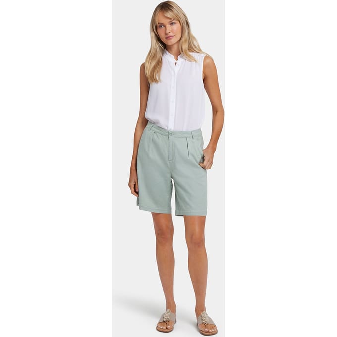 Relaxed Shorts In Stretch Linnen