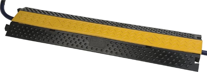 Showgear Kabelbrug - 2-kanaals - 30 cm breed - 1 meter - Zwart-Geel