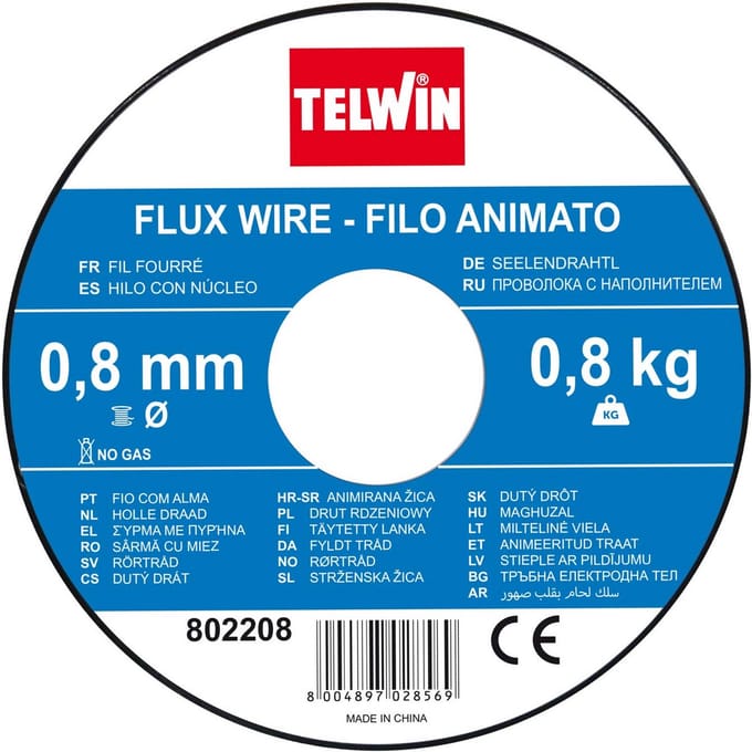 Fluxdraadspoel 0.8 mm - 0.8 kg voor Lassen