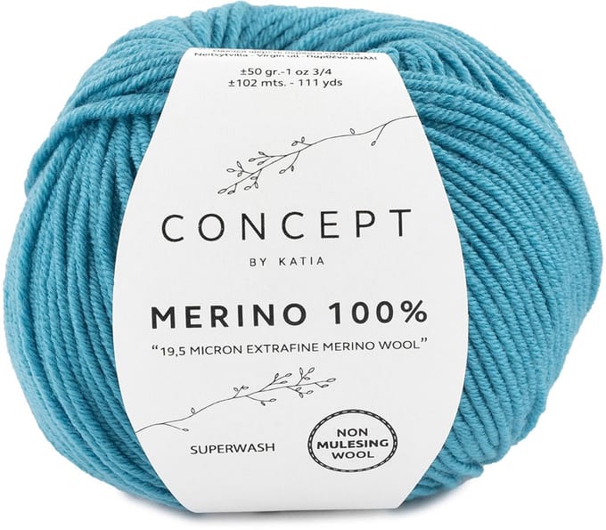 Katia Concept Merino 100% - 78 korenbloemblauw - Wol Garen