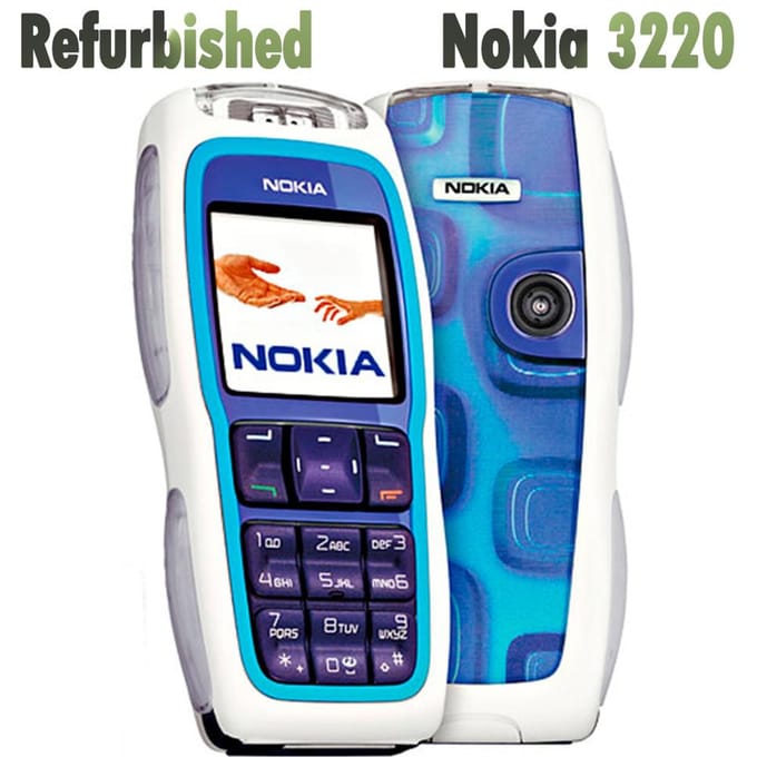 Téléphone Portable Nokia Original Nokia 3220 Reconditionné Avec 1 Carte SIM Simple Set bleu