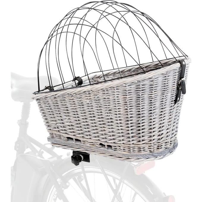 Trixie - Fietsmand - Bagagedrager - Met Rooster - Grijs - 55X35X49 cm