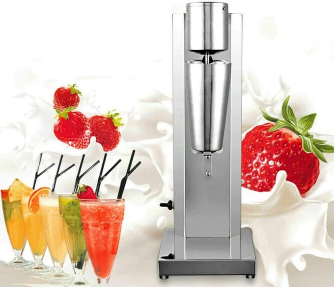 Milkshake machine - Drank mixer - Dranken bereiden - Dubbele snelheden - 650 ml beker - Zilver