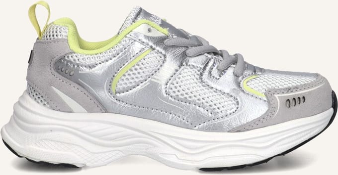 Ton & Ton Meisjes Lage sneakers Chunky zool Eisa - Zilver - Leatherlook - Maat 33