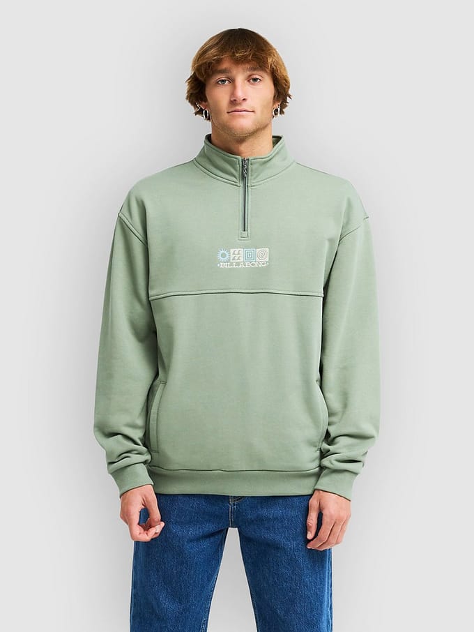 Billabong Burleigh Mock Neck Half-Zip Sweater groen