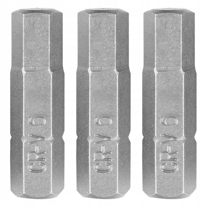 GRAFIET zeskantbits H6 x 25 mm, 3 stuks - CrV-staal