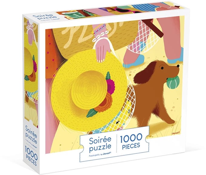Janod - Kidult puzzel - Reis naar het strand - 1000 Stukjes