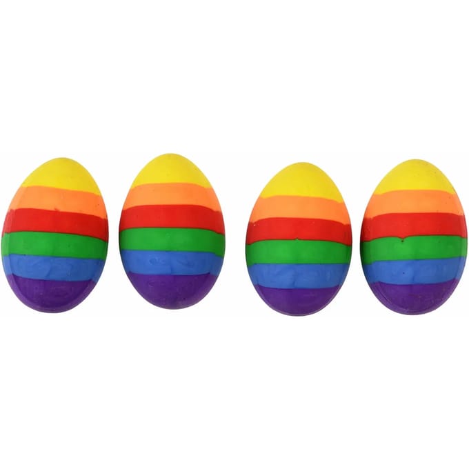Regenboog eiergom Rex London (x4)