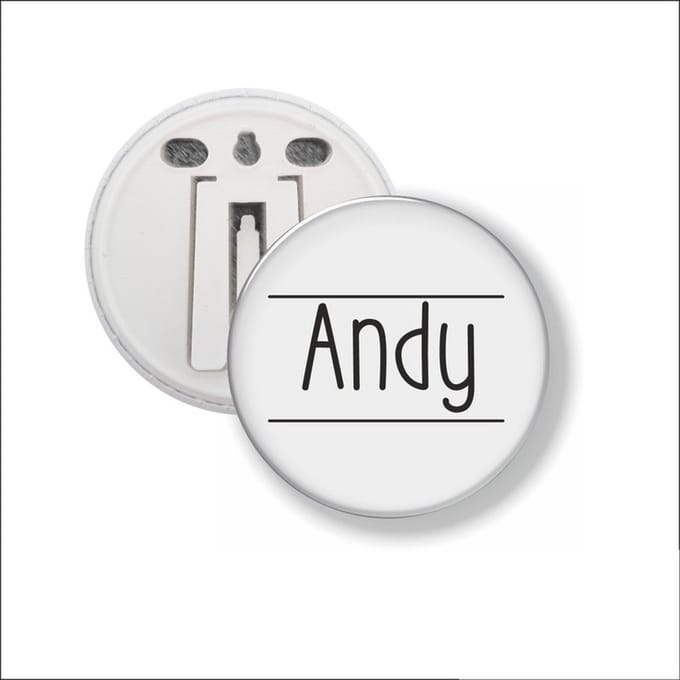 Button Met Clip 58 MM - Andy