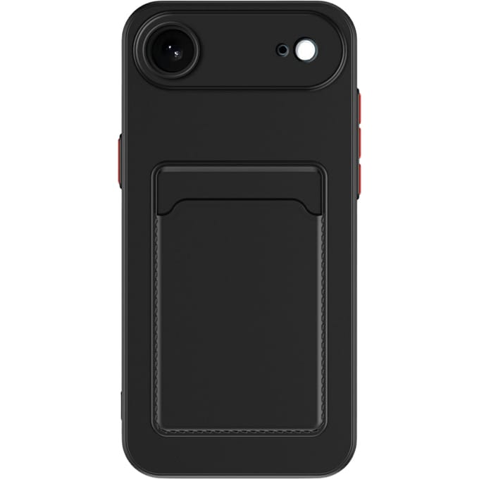 CaseBody Apple iPhone Air Telefoonhoesje met Kaarthouder Zwart
