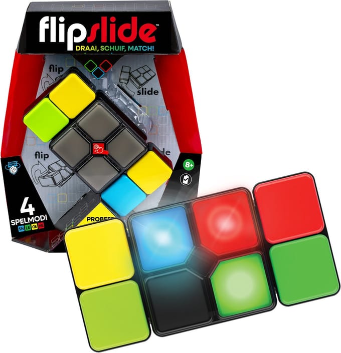Flipslide - Elektronisch handspel - Draai schuif en los lichtpuzzels op
